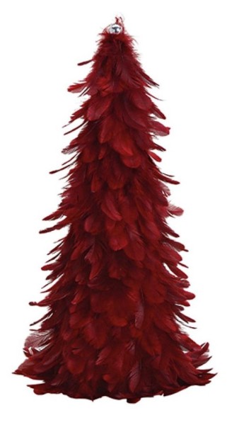 Tannenbaum Feder Rot Weihnachten Klein Modern 40 cm