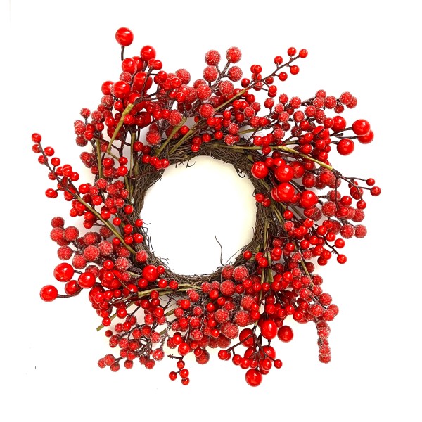 Deko Kranz Rote Beeren Weihnachten 42 cm