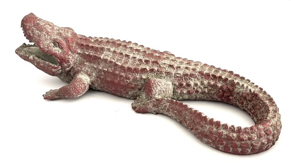 Krokodil Alligator Deko Garten Teich Figur 46 cm