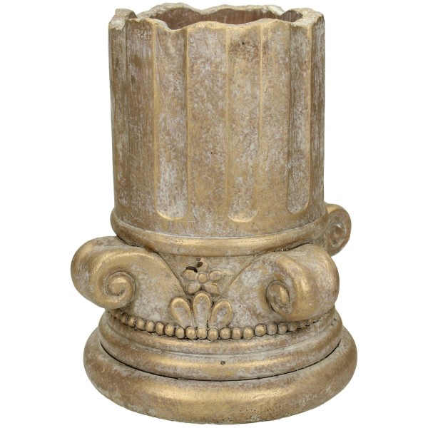 2er Set Blumentopf Übertopf Barock Gold Antik 16,5 cm