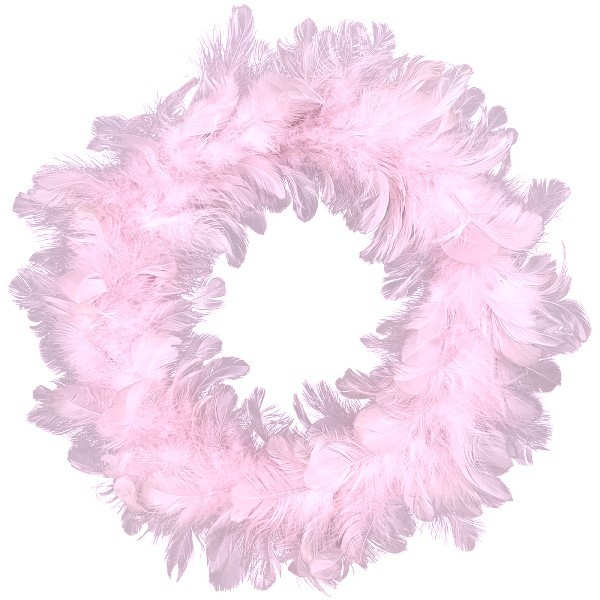 Federkranz Rosa Pink Hänger Ostern Deko 35 cm