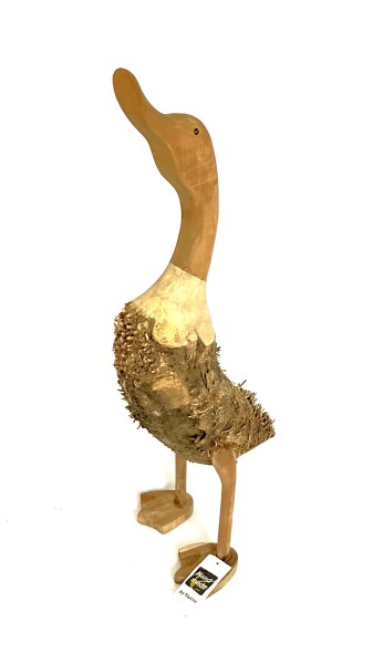 Holz Ente Deko Figur 65 cm